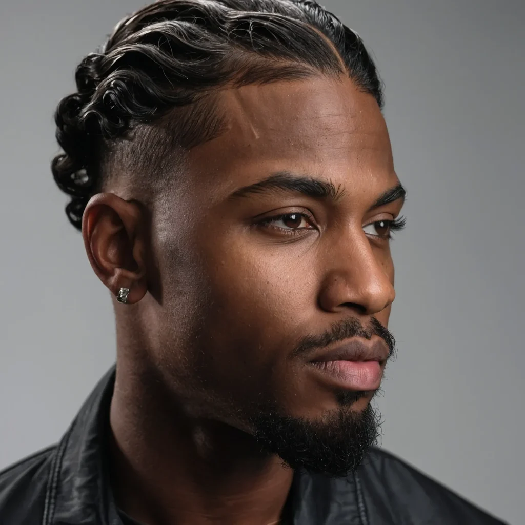 Waves Low FadeBlack man with sharp