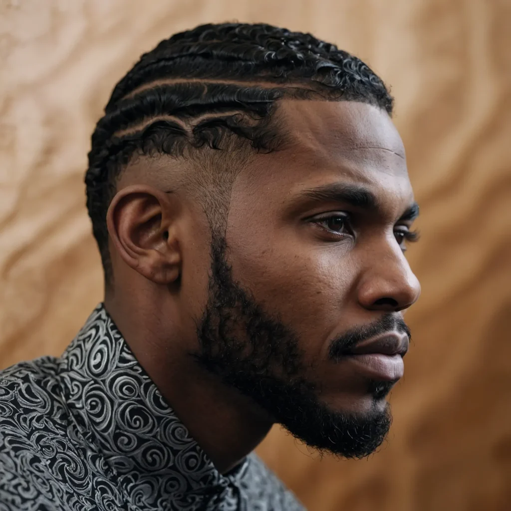 Waves with Temple FadeBlack man with d