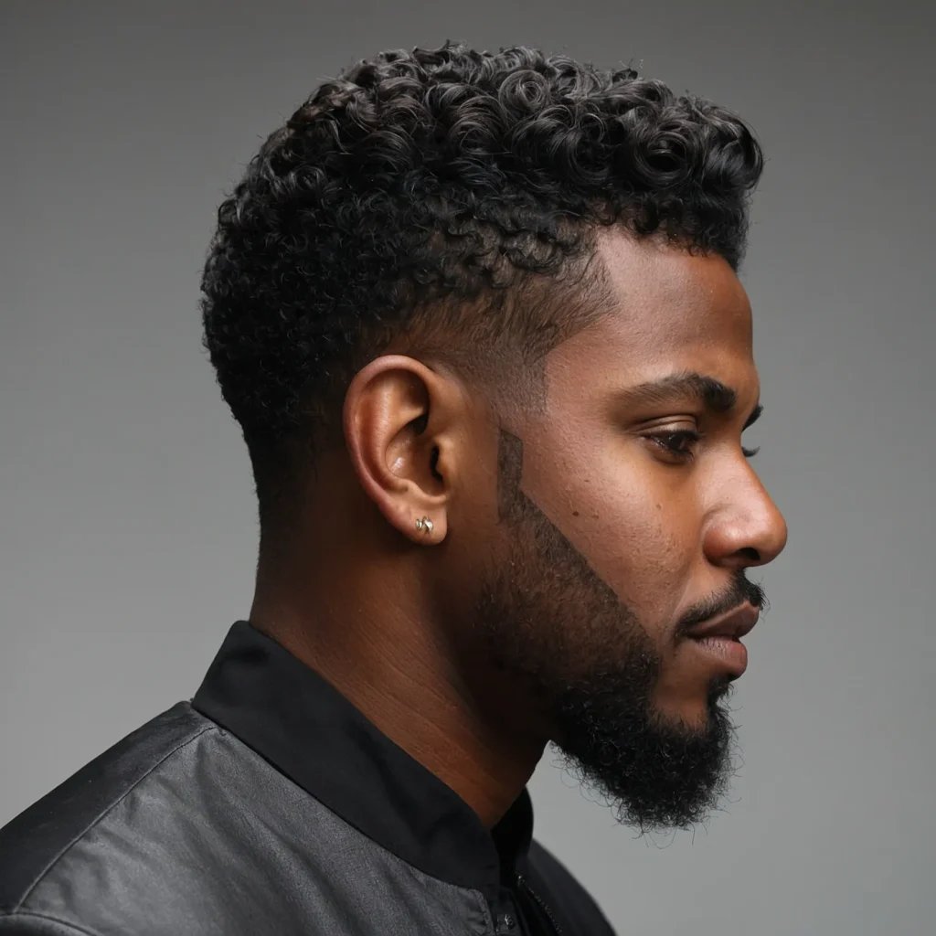 Burst FadeBlack man with burst fade hairc