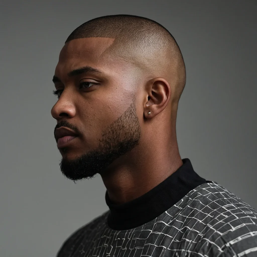 Buzz Cut with Mid Fadesharp buzz cut on B