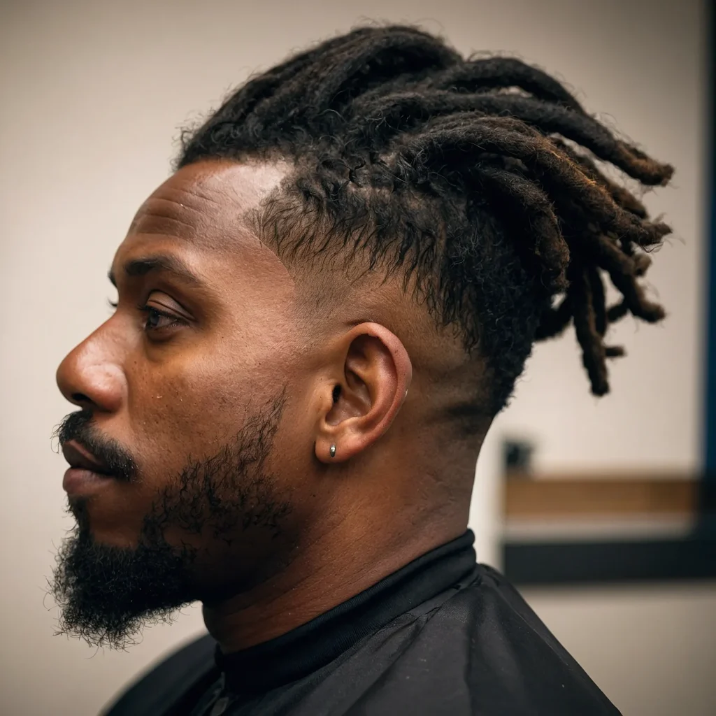 Dreadlock FadeBlack man with shorttomedium
