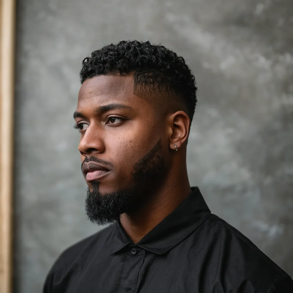 Low Taper FadeBlack man with clean low t
