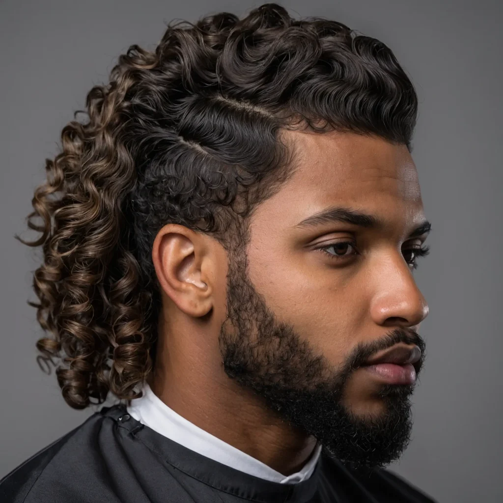 Low Taper Fade High Volume CurlsBlack man