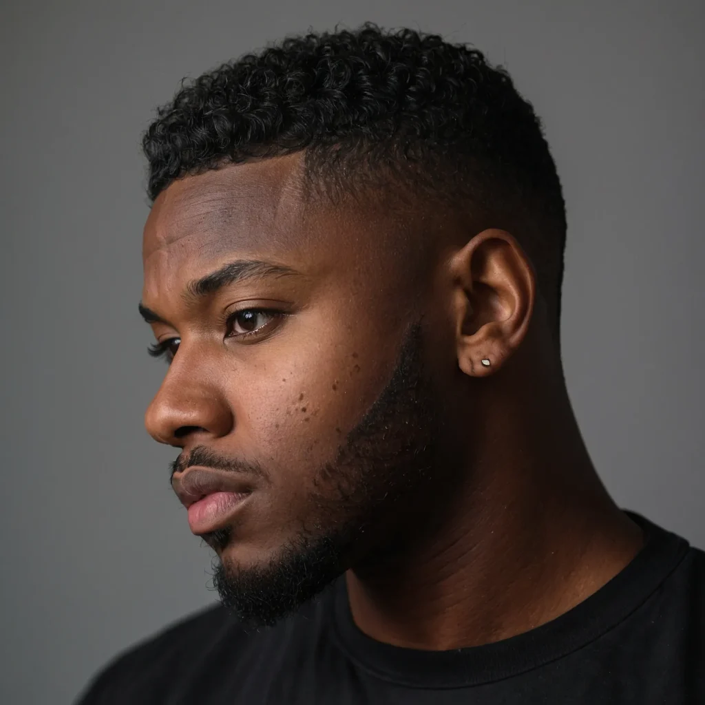 Low Taper Fade with Skin FinishBlack man wi