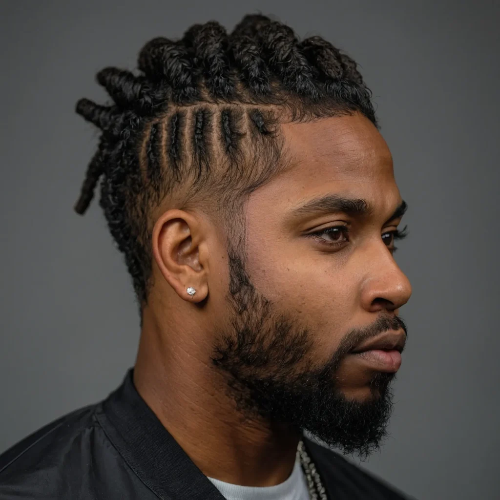 Low Taper with Short DreadsBlack man with s