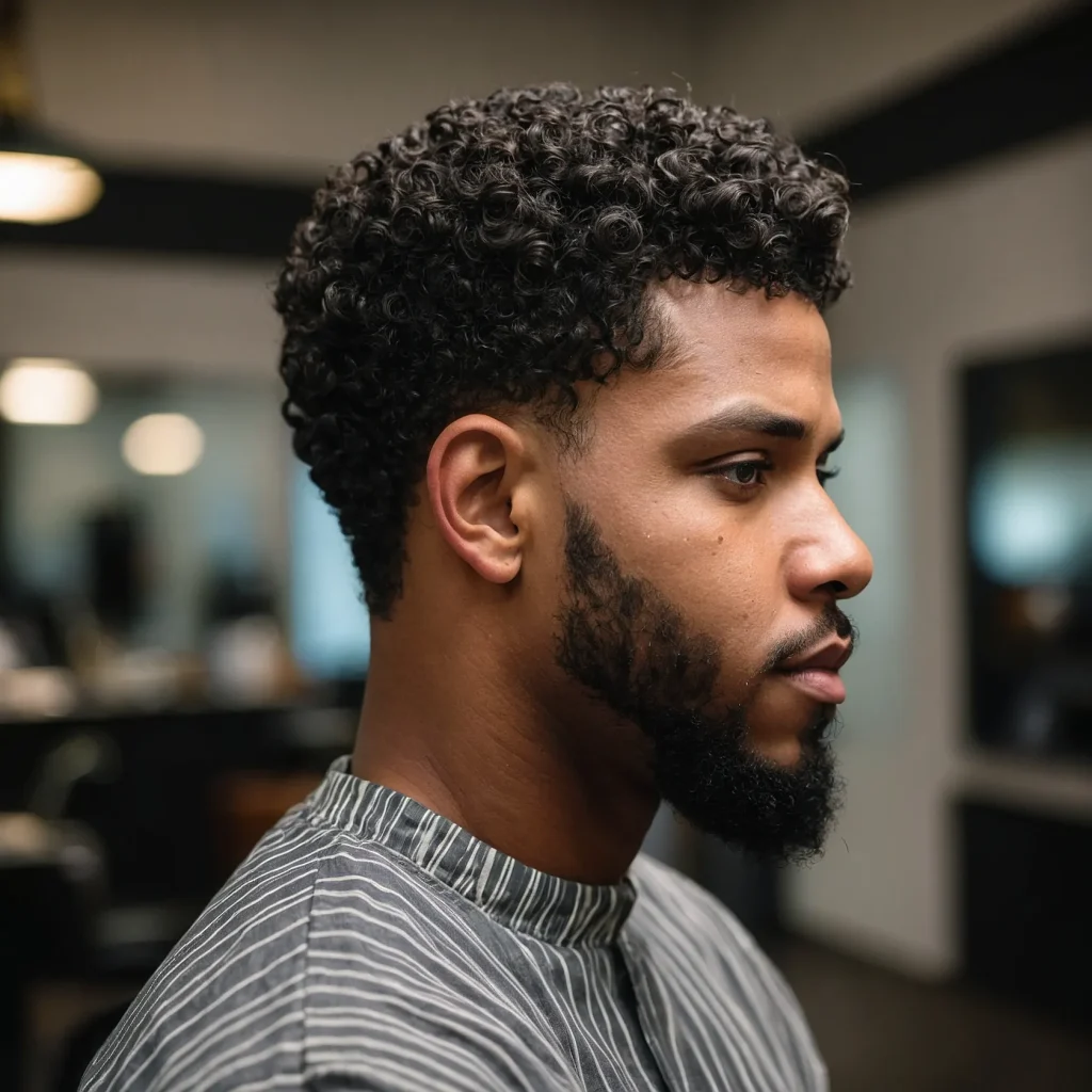 Low Taper with TwistOut TopBlack man with
