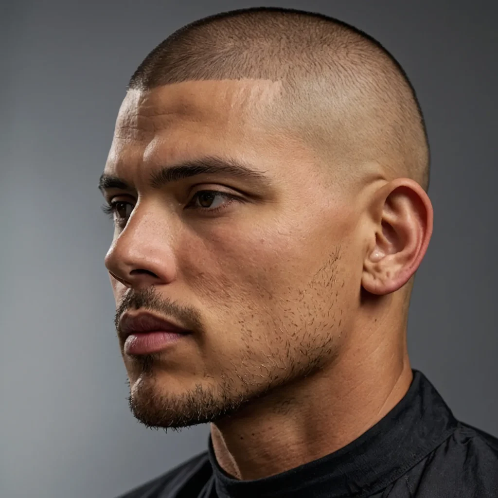 Technical Buzz Cutman with buzz cut featu