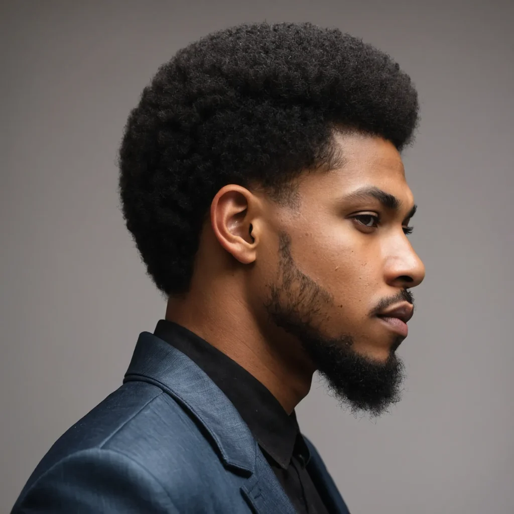 Afro Taper Fademan with rounded afro pair