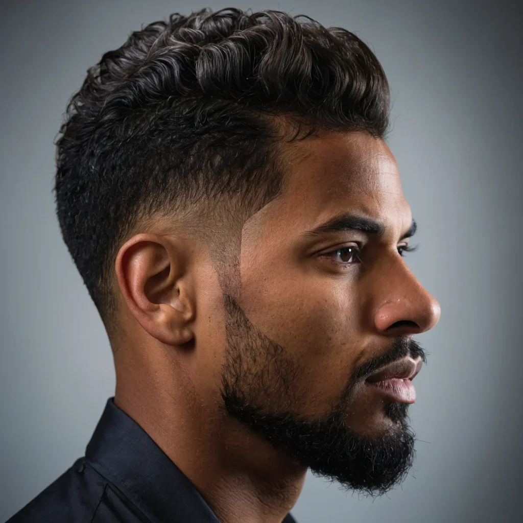 Taper Fade with Blowoutman with blowout