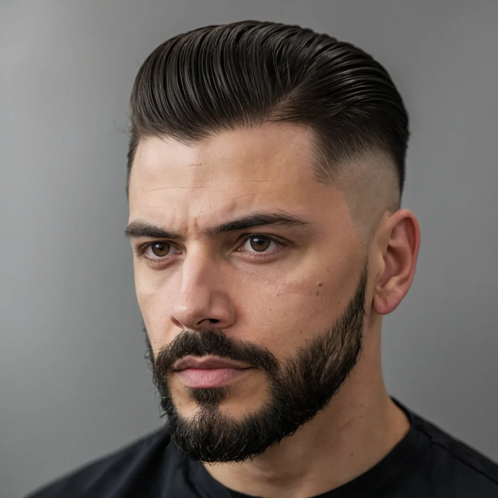 Taper Fade with Comb Overman with combove