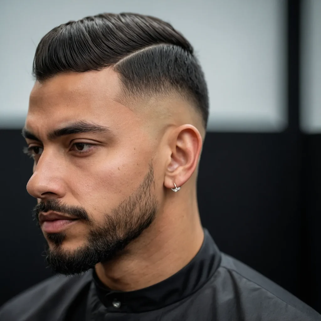 Taper Fade with French Cropman with blunt