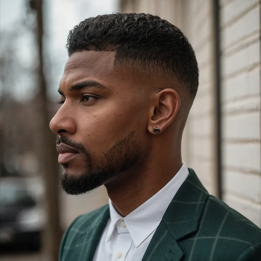 Taper Fade with French Cropman with blunt ()