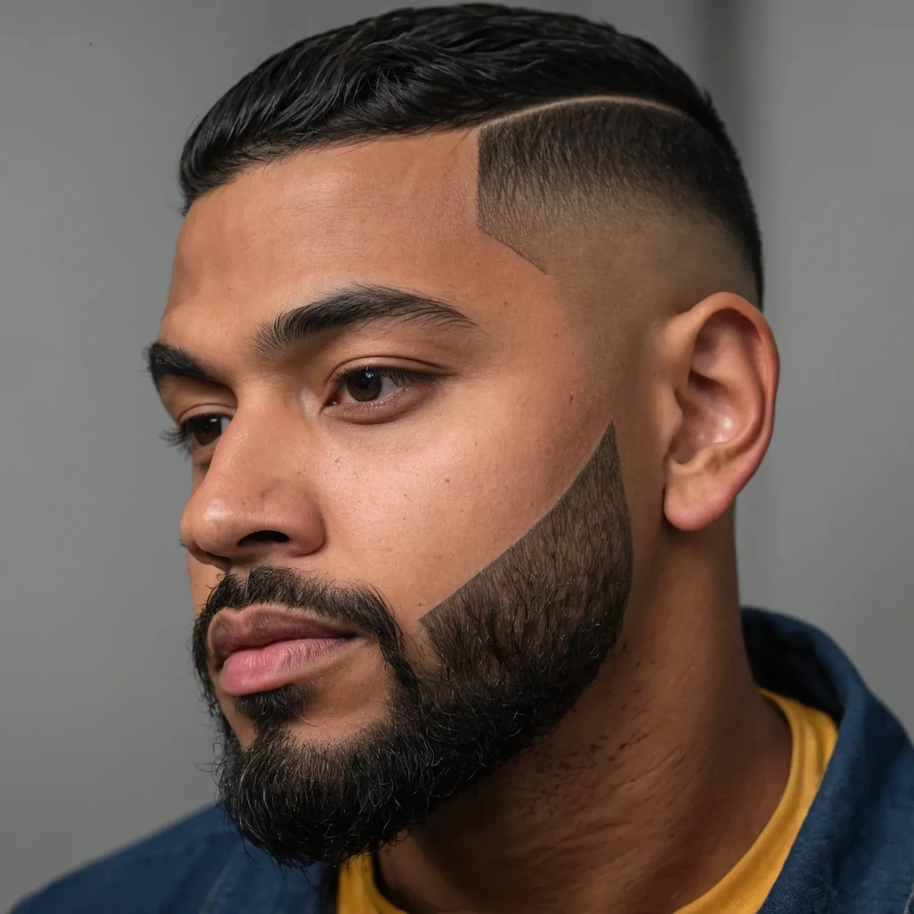 Taper Fade with Hard Partman with hard p