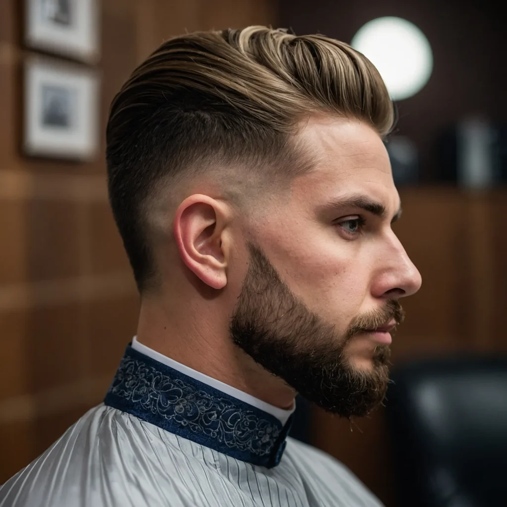 Taper Fade with High Volume Topman with v