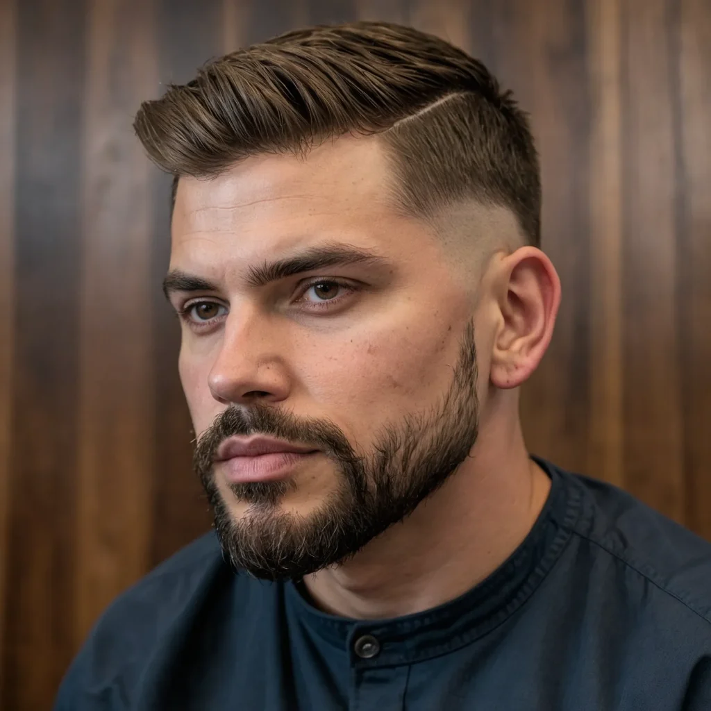 Taper Fade with Mini Fringeman with short