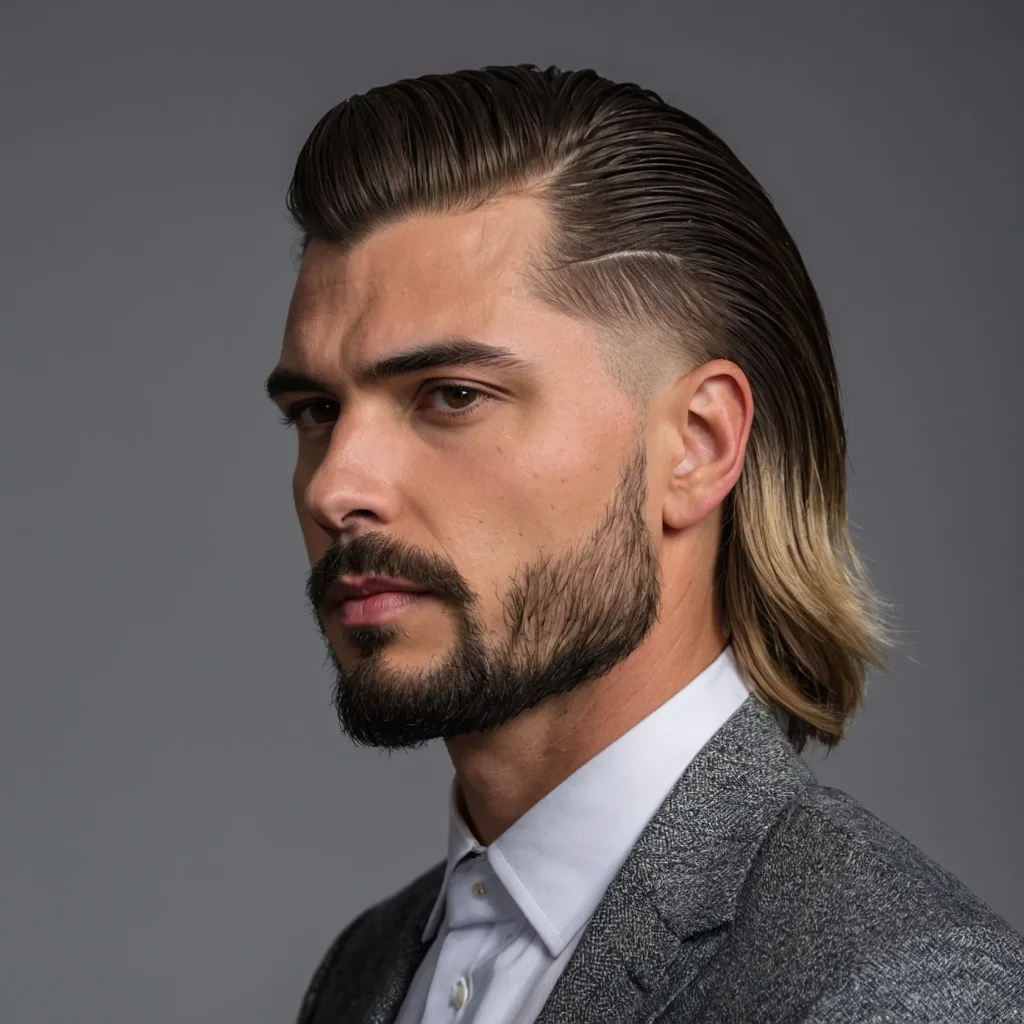 Taper Fade with Mulletman with modern mul