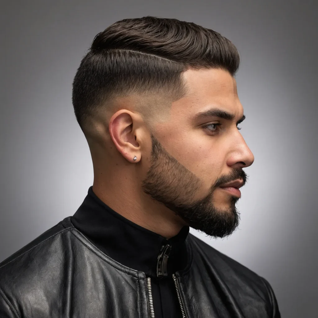 Taper Fade with Textured Cropman with tex
